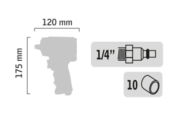 Clé à chocs 1/2″