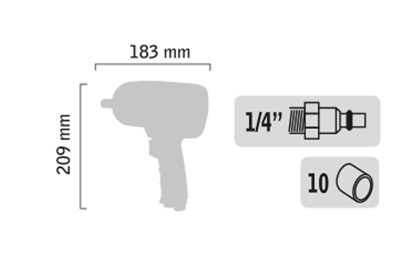 Husky Adaptateur Pour Clé À Choc ½ Po F À 3/8 Po M