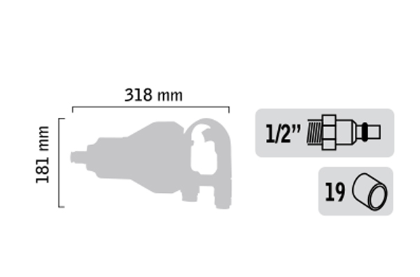 Clé à chocs 3/4″