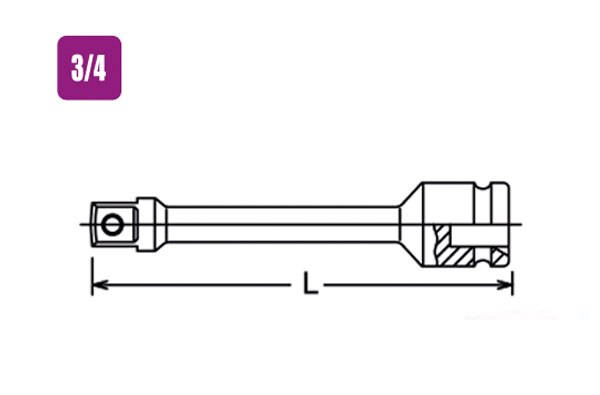 Rallonge à chocs 3/4″