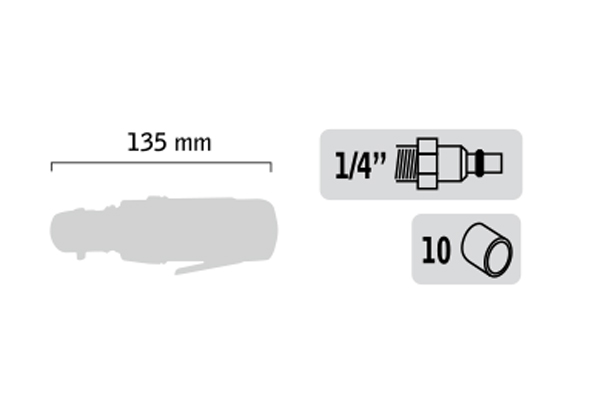 Clés à rochet 1/4″