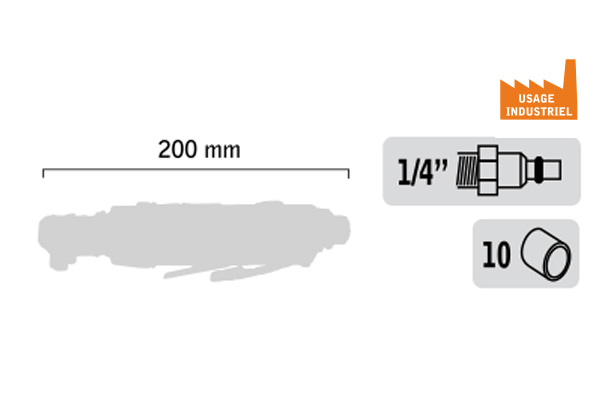 Clé à rochet 1/4″