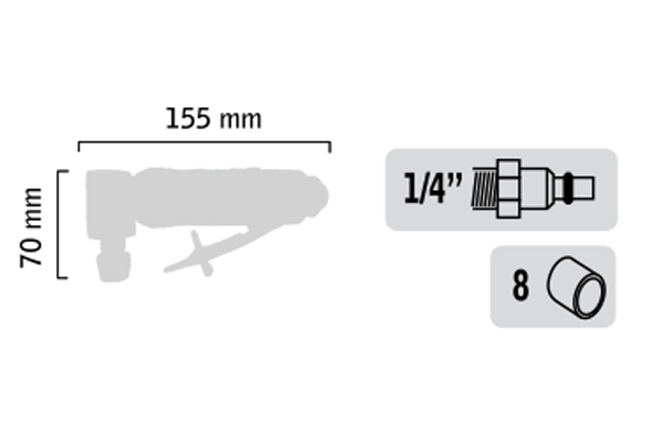 Meuleuse d’angle à pince