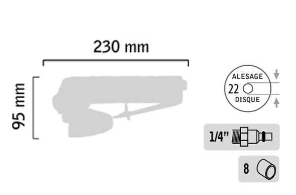 Meuleuse d’angle ø 125