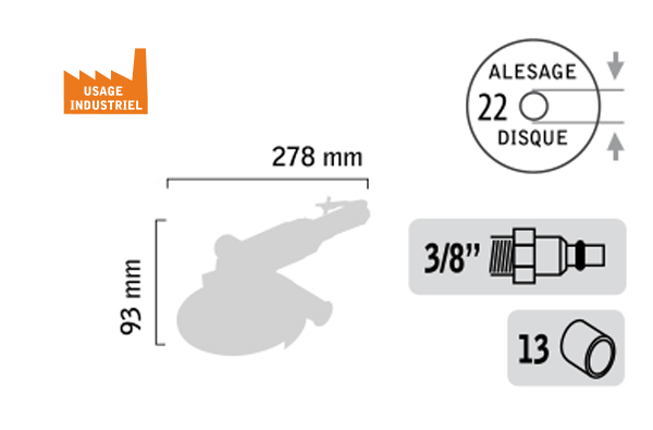 Meuleuse d’angle  ø 125