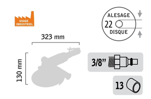 Meuleuse d’angle  ø 180