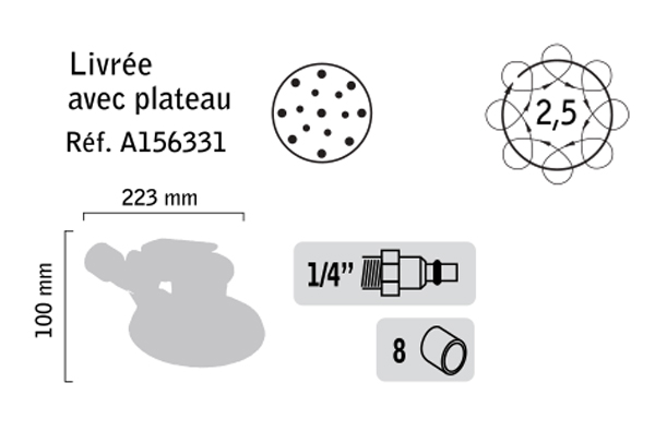 Ponceuse orbitale ø 150