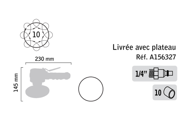 Ponceuse orbitale ø 150