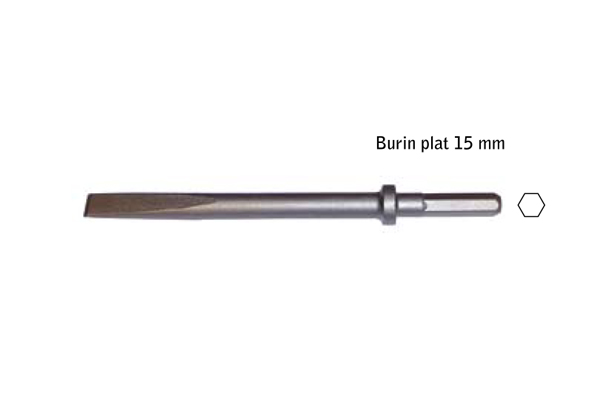 Burins hexagonaux 12,8 longueur 210 mm