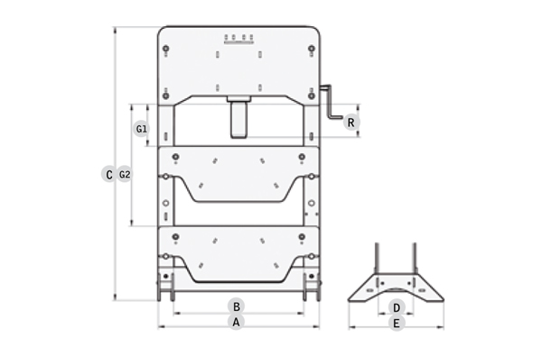 Presse d’atelier 100 T – Commande électrique