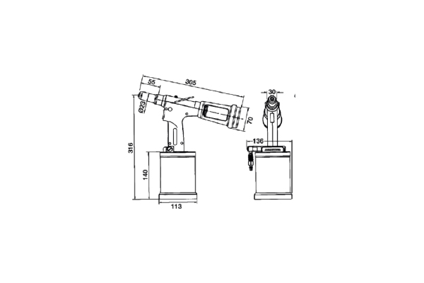 Riveteuse Pneumatique, Rivet Pneumatique 4.8-6.4mm 0.6-0.8MPA