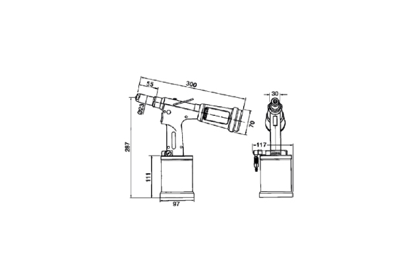 Riveteuse oléopneumatique pour rivets de structure RIV506