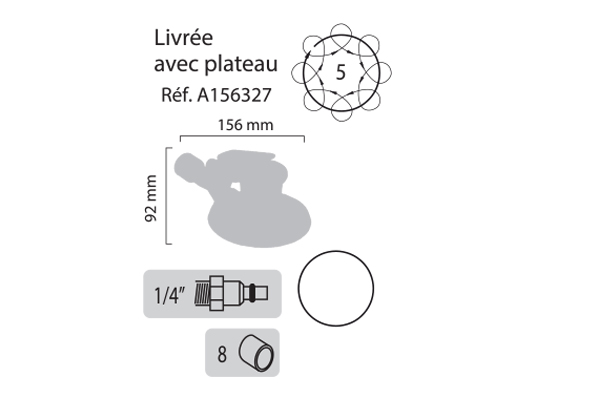 Ponceuse orbitale ø 150