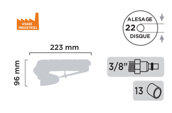 Meuleuse d’angle Ø 125