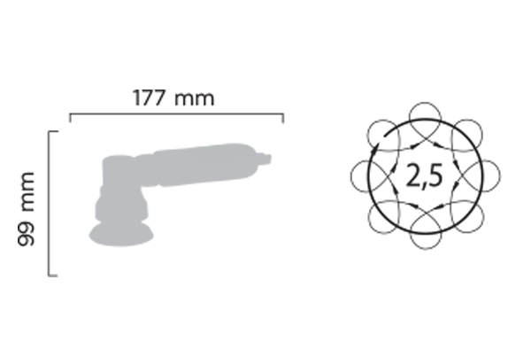 Ponceuse orbitale électrique Ø 75