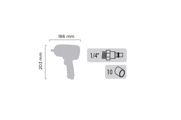 Clé à chocs 1/2″ – PAOLI – ATEX