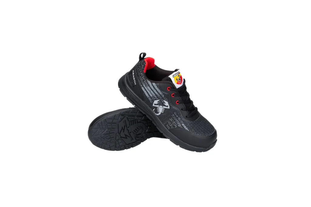 Paire de chaussures de sécurité ABARTH Esseesse S1PS noires avec détails rouges